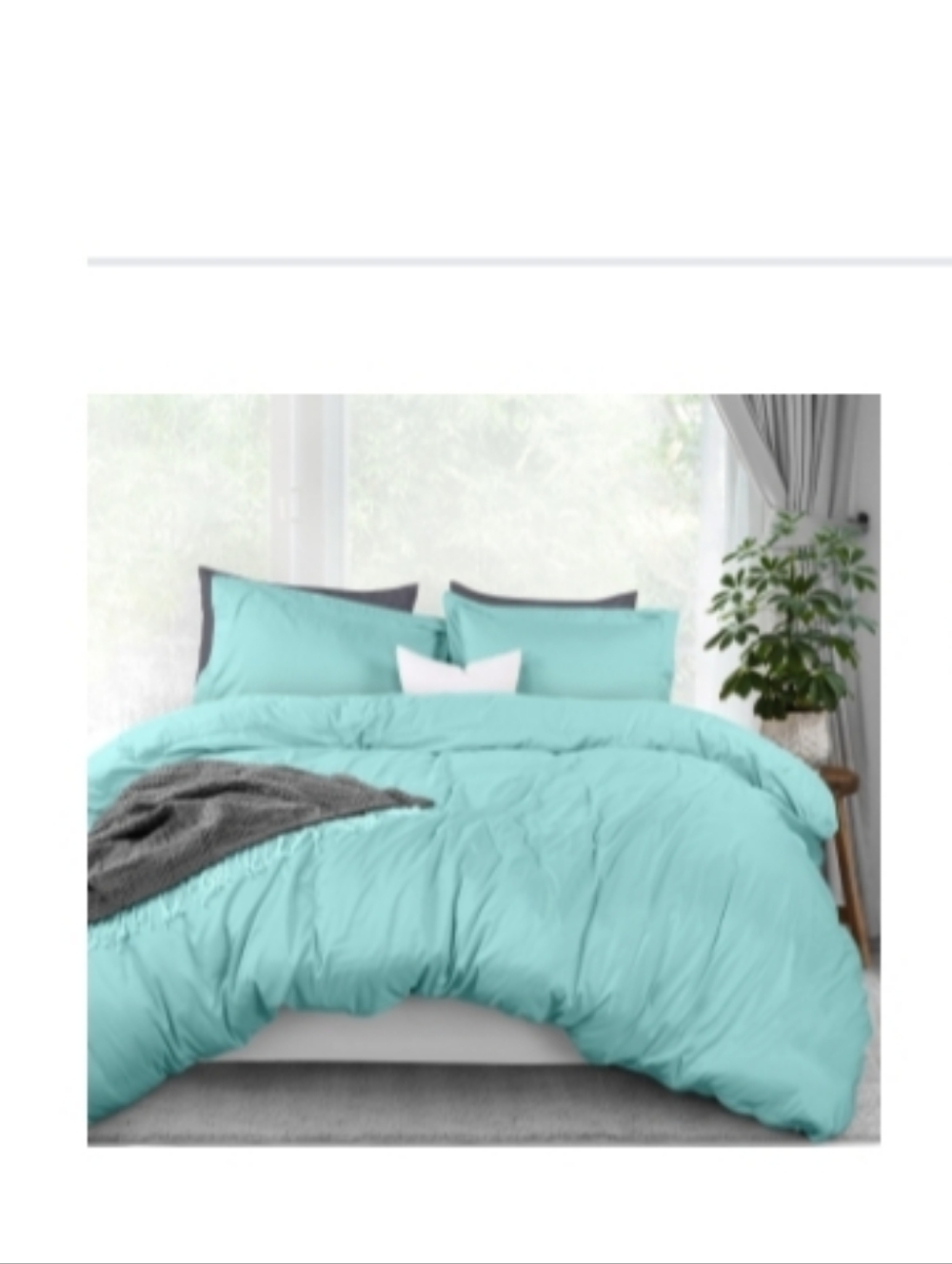 Spa Blue 3-Piece Duvet Cover Set - Queen